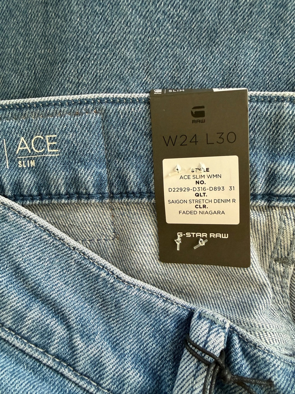 G-Star Raw Women's Ace Slim Jeans NWT Size 24 - Picture 7 of 10
